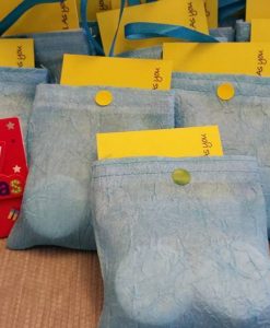 Crushed Blue Organza Bags