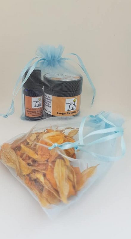 Blue Organza Bags Large