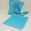 Crushed Blue Fabric Bag